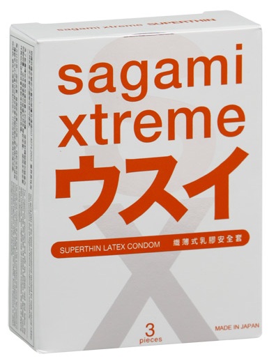 Ультратонкие презервативы Sagami Xtreme SUPERTHIN - 3 шт. - Sagami - купить с доставкой в Северске