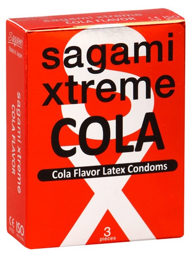 Ароматизированные презервативы Sagami Xtreme COLA - 3 шт. - Sagami - купить с доставкой в Северске