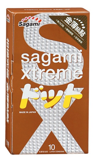 Презервативы Sagami Xtreme FEEL UP с точечной текстурой и линиями прилегания - 10 шт. - Sagami - купить с доставкой в Северске
