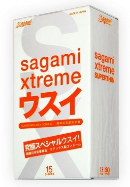 Ультратонкие презервативы Sagami Xtreme SUPERTHIN - 15 шт. - Sagami - купить с доставкой в Северске