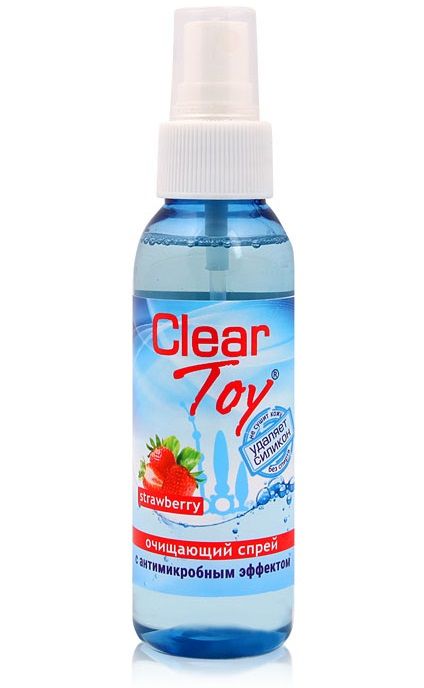 Очищающий спрей для игрушек CLEAR TOY Strawberry - 100 мл. - Биоритм - купить с доставкой в Северске