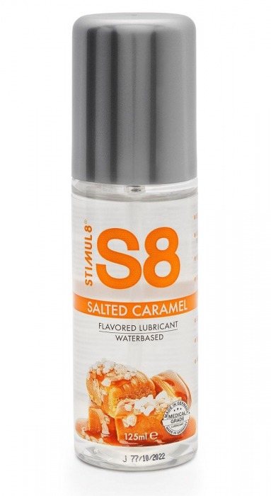 Смазка на водной основе S8 Flavored Lube со вкусом соленой карамели - 125 мл. - Stimul8 - купить с доставкой в Северске