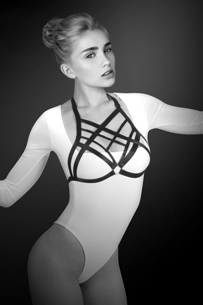 Черная упряжь на грудь Clara - Bijoux Pour Toi - купить с доставкой в Северске