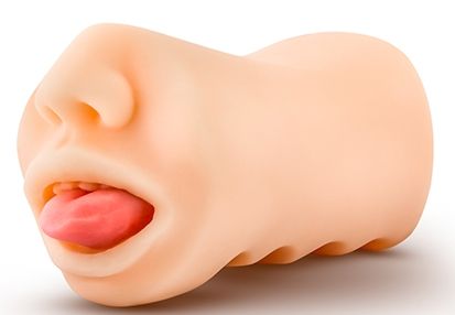 Телесный мастурбатор-ротик с язычком Oral Anne - Blush Novelties - в Северске купить с доставкой
