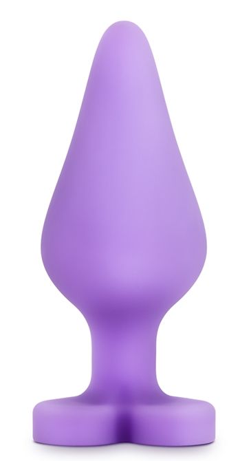 Фиолетовая анальная пробка Naughty Candy Heart Do Me Now - 8,9 см. - Blush Novelties - купить с доставкой в Северске