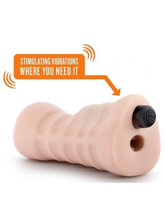 Телесный мастурбатор-вагина с вибропулей Ashley - Blush Novelties - в Северске купить с доставкой