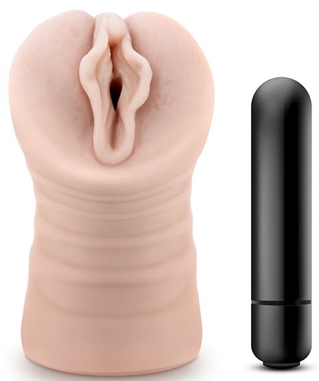 Телесный мастурбатор-вагина с вибропулей Ashley - Blush Novelties - в Северске купить с доставкой