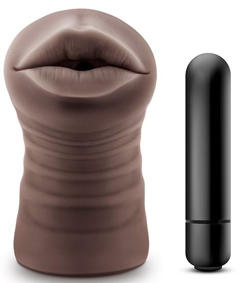 Коричневый мастурбатор-ротик Heather - Blush Novelties - в Северске купить с доставкой