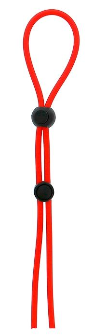 Красное лассо на пенис с двумя бусинами STRETCHY LASSO CAGE - Dream Toys - в Северске купить с доставкой