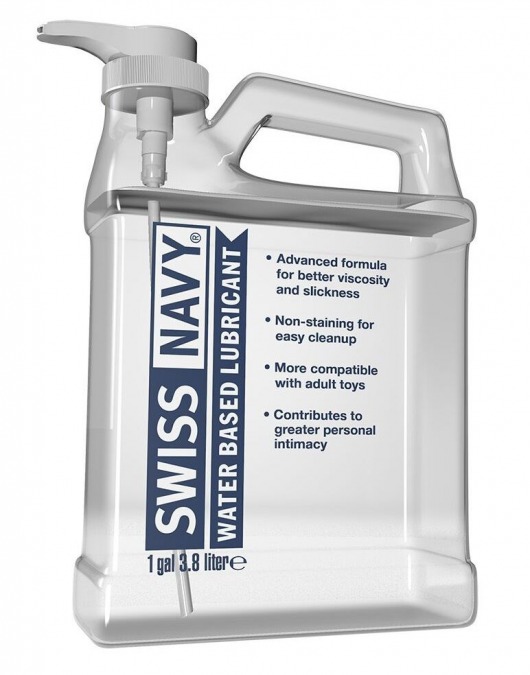 Канистра лубриканта Swiss Navy Water Based Lube на водной основе - 3,8 л. - Swiss navy - купить с доставкой в Северске