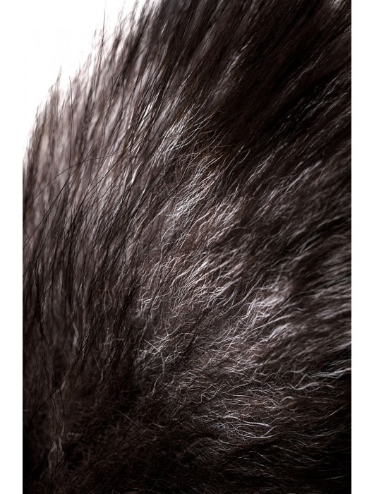 Серебристая металлическая анальная втулка с хвостом чернобурой лисы - размер S - ToyFa - купить с доставкой в Северске