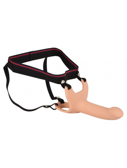 Силиконовый полый страпон на ремнях Silicone Strap-on - 16 см. - Orion - купить с доставкой в Северске