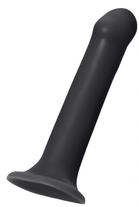 Черный фаллос на присоске Silicone Bendable Dildo XL - 20 см. - Strap-on-me - купить с доставкой в Северске