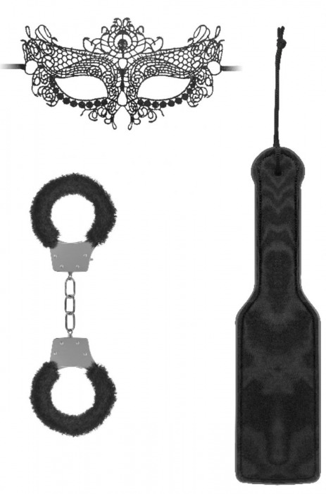 Черный игровой набор Introductory Bondage Kit №4 - Shots Media BV - купить с доставкой в Северске