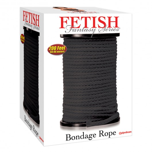 Черная веревка для связывания Bondage Rope - 60,9 м. - Pipedream - купить с доставкой в Северске
