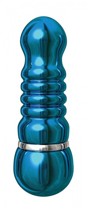 Голубой аллюминиевый вибратор BLUE SMALL - 7,5 см. - Pipedream