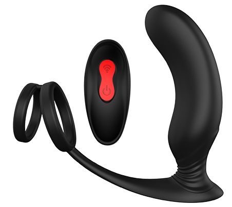 Черный массажер простаты REMOTE P-PLEASER - Dream Toys - в Северске купить с доставкой