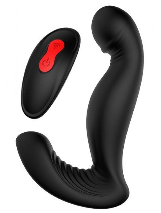 Черный вибромассажер простаты SWIRLING P-PLEASER - Dream Toys - в Северске купить с доставкой