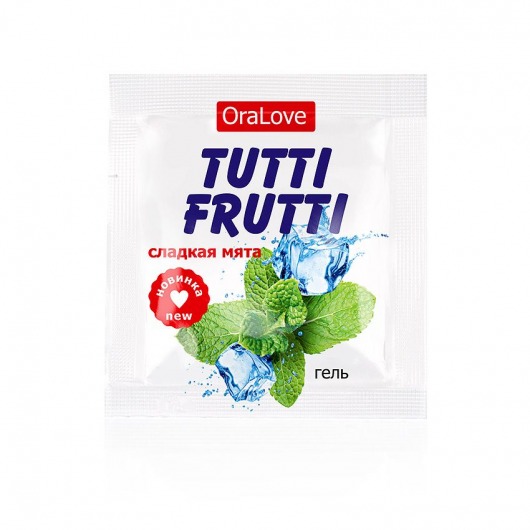 Пробник гель-смазки Tutti-frutti со вкусом мяты - 4 гр. - Биоритм - купить с доставкой в Северске