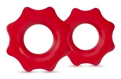 Набор из 2 красных фигурных эрекционных колец NUTZ - Blush Novelties - в Северске купить с доставкой