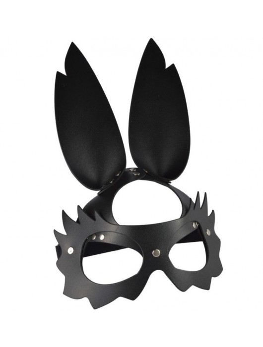 Черная кожаная маска  Зайка  с длинными ушками - Sitabella - купить с доставкой в Северске
