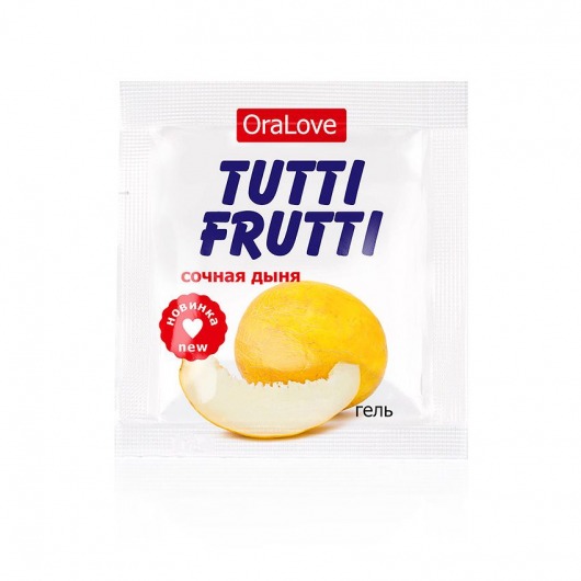 Пробник гель-смазки Tutti-frutti со вкусом сочной дыни - 4 гр. - Биоритм - купить с доставкой в Северске