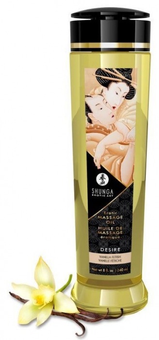 Массажное масло с ароматом ванили Desire - 240 мл. - Shunga - купить с доставкой в Северске
