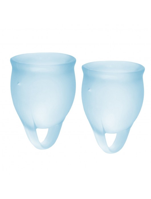 Набор голубых менструальных чаш Feel confident Menstrual Cup - Satisfyer - купить с доставкой в Северске