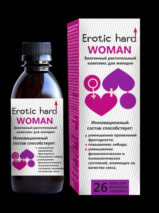 Женский биогенный концентрат для повышения либидо Erotic hard Woman - 250 мл. - Erotic Hard - купить с доставкой в Северске