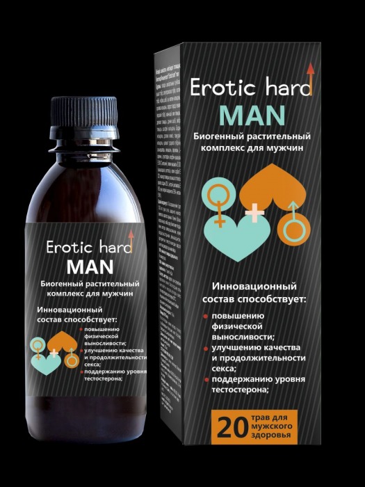 Мужской биогенный концентрат для усиления эрекции Erotic hard Man - 250 мл. - Erotic Hard - купить с доставкой в Северске