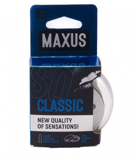 Классические презервативы в пластиковом кейсе MAXUS Classic - 3 шт. - Maxus - купить с доставкой в Северске