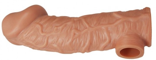 Телесная насадка на фаллос с отверстием для мошонки EXTREME SLEEVE - 17,6 см. - KOKOS - в Северске купить с доставкой