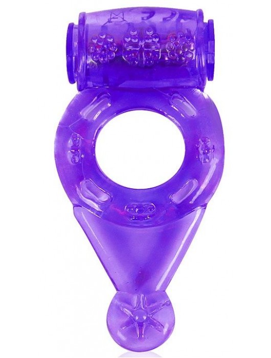 Фиолетовое эрекционное виброкольцо с шипиками - Erowoman-Eroman - в Северске купить с доставкой