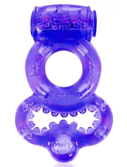 Фиолетовое эрекционное виброкольцо с шипами - Erowoman-Eroman - в Северске купить с доставкой