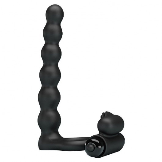 Черная насадка для двойной стимуляции Hercules Penis Sheath III - 15,3 см. - Baile - купить с доставкой в Северске