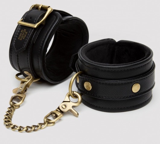 Черные оковы на ноги Bound to You Faux Leather Ankle Cuffs - Fifty Shades of Grey - купить с доставкой в Северске