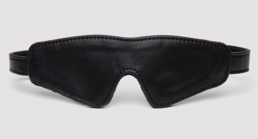 Черная плотная маска на глаза Bound to You Faux Leather Blindfold - Fifty Shades of Grey - купить с доставкой в Северске