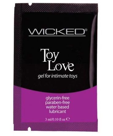 Лубрикант на водной основе для использования с игрушками WICKED Toy Love - 3 мл. - Wicked - купить с доставкой в Северске