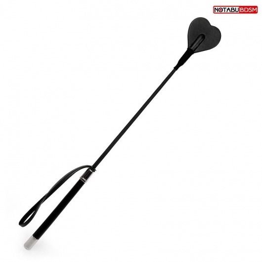 Черный стек с наконечником-сердечком - 54 см. - Notabu - купить с доставкой в Северске