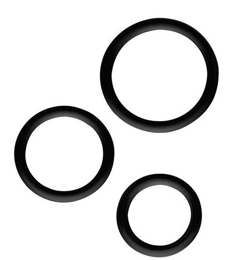 Набор из 3 эрекционных колец SILICONE COCKRINGS - Dream Toys - в Северске купить с доставкой