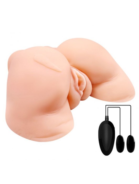 Телесная вибровагина Julie с 2 рабочими отверстиями - Baile - в Северске купить с доставкой