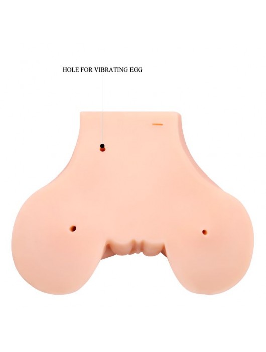 Телесная вибровагина Julie с 2 рабочими отверстиями - Baile - в Северске купить с доставкой