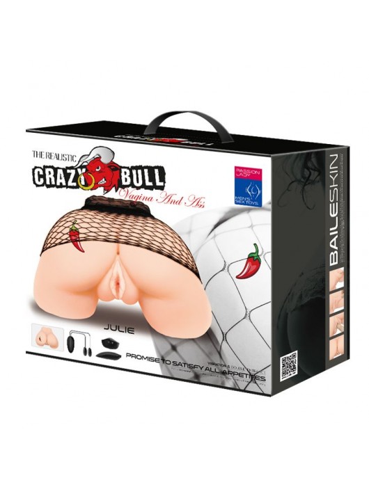 Телесная вибровагина Julie с 2 рабочими отверстиями - Baile - в Северске купить с доставкой