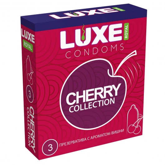 Презервативы с ароматом вишни LUXE Royal Cherry Collection - 3 шт. - Luxe - купить с доставкой в Северске