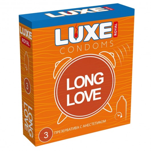 Презервативы с продлевающим эффектом LUXE Royal Long Love - 3 шт. - Luxe - купить с доставкой в Северске