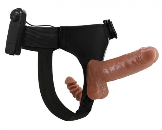 Страпон с вагинальной пробкой и вибрацией Ultra Passionate Harness - 16 см. - Baile - купить с доставкой в Северске