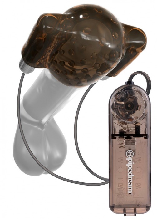 Дымчатый вибростимулятор головки пениса Dual Vibrating Head Teaser - Pipedream - в Северске купить с доставкой