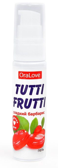 Гель-смазка Tutti-frutti со вкусом барбариса - 30 гр. - Биоритм - купить с доставкой в Северске