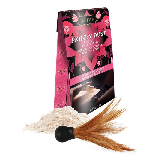 Пудра для тела Honey Dust Body Powder с ароматом клубники - 28 гр. - Kama Sutra - купить с доставкой в Северске