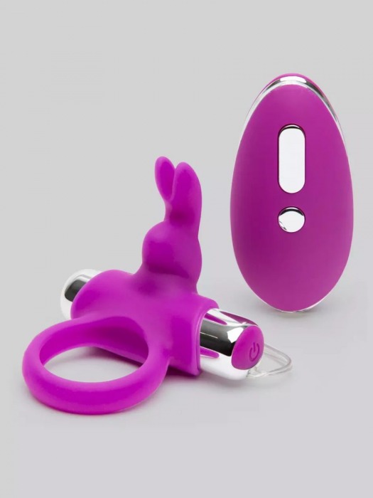 Лиловое виброкольцо с пультом ДУ Remote Control Cock Ring - Happy Rabbit - в Северске купить с доставкой
